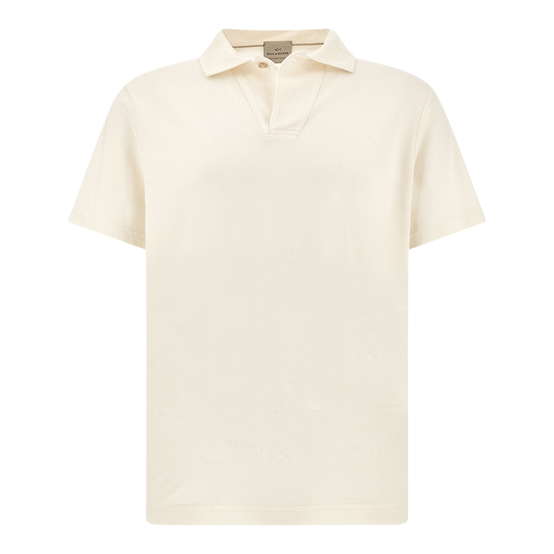 Paul & Shark Men's Blanc De Blanc Polo In Cotton And Cashmere, Man, Size: 3XL