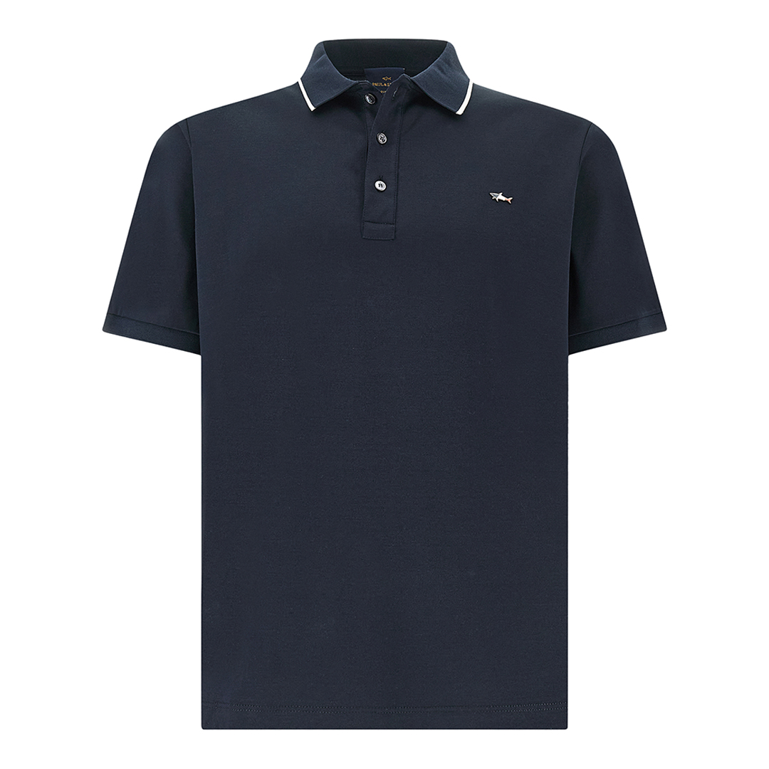 Paul & Shark Men's Dama Blue Polo Shirt In Aqua Touch Cotton, Man, Size: Xl