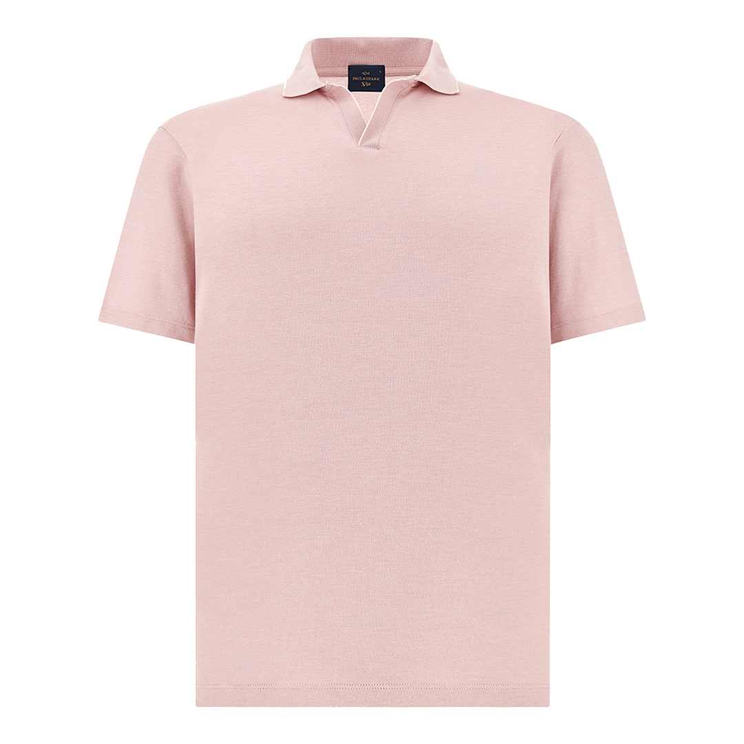 Paul & Shark Men's Zephyr X-Soft Open‑Collar Polo Shirt In Cotton Interlock, Man, Size: Xl