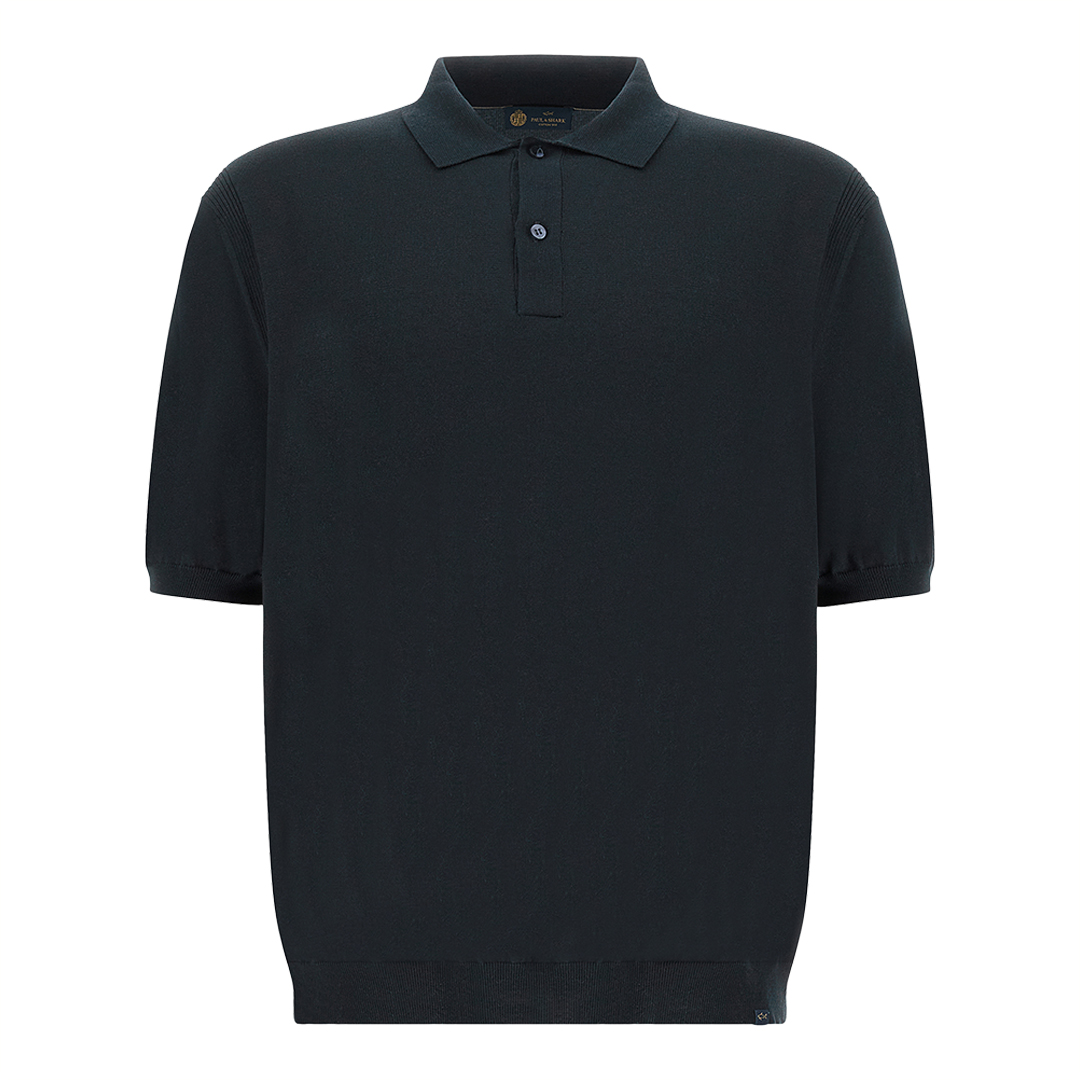 Paul & Shark Men's Dama Blue Polo Shirt In Silk And Cotton, Man, Size: Xl