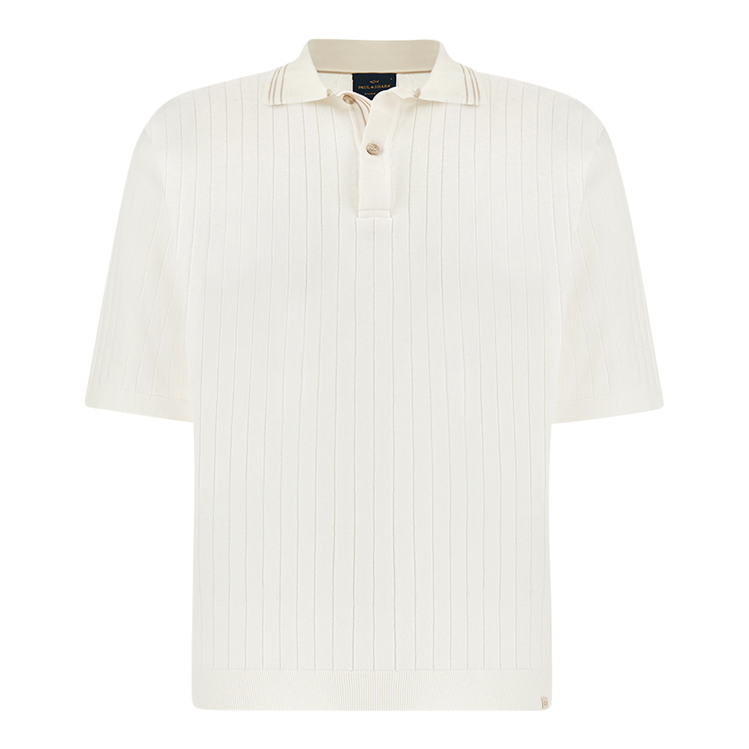 Paul & Shark Men's Blanc De Blanc Super Lightweight Piuma Cotton Polo, Man, Size: Xxl