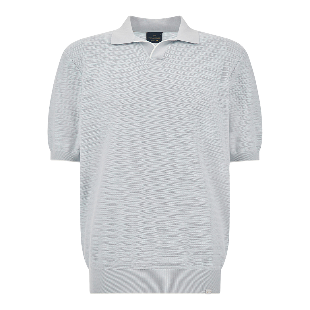 Paul & Shark Men's Skyride Open‑Collar Polo In Piuma Cotton, Man, Size: Xxl