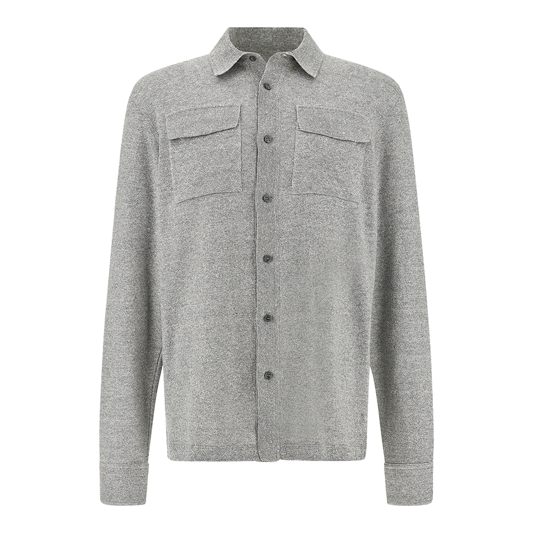 Paul & Shark Men's Light Grey Overshirt In Linen And Urukai Cotton, Man, Size: Xxl