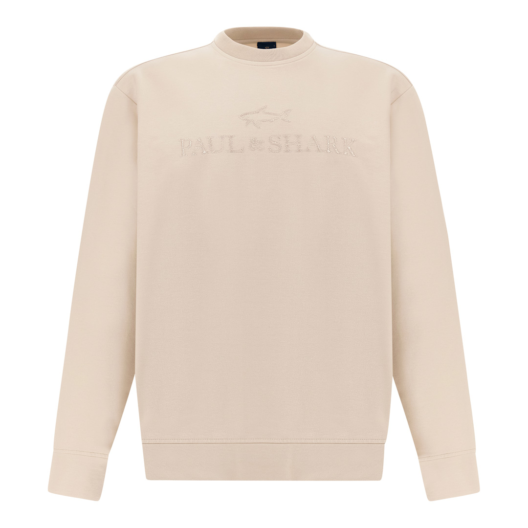Felpa X-Soft in cotone Active Fleece con ricamo Logo, Uomo, BEIGE, Taglia: 3XL