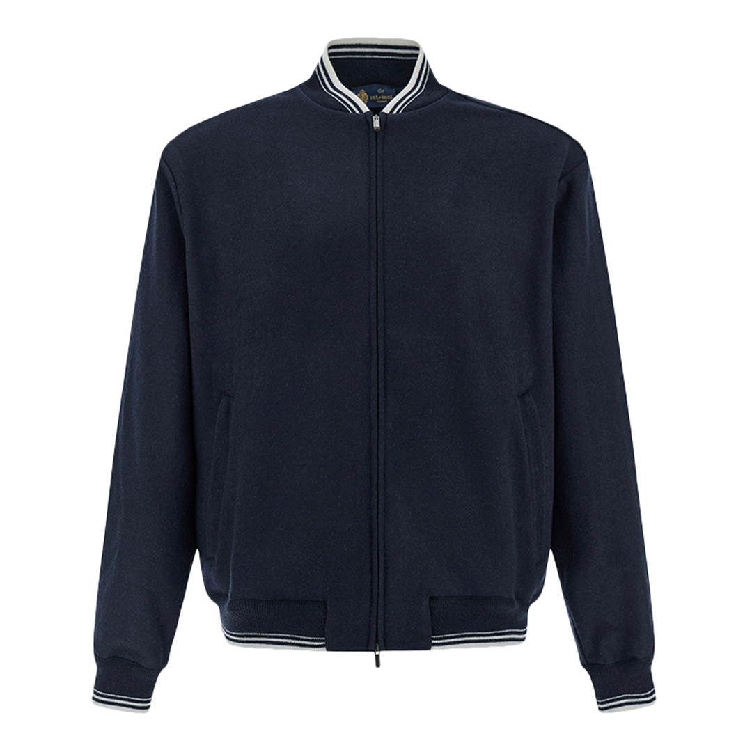 Paul & Shark Men's Dama Blue Bomber In Cashmere, Man, Size: 3XL