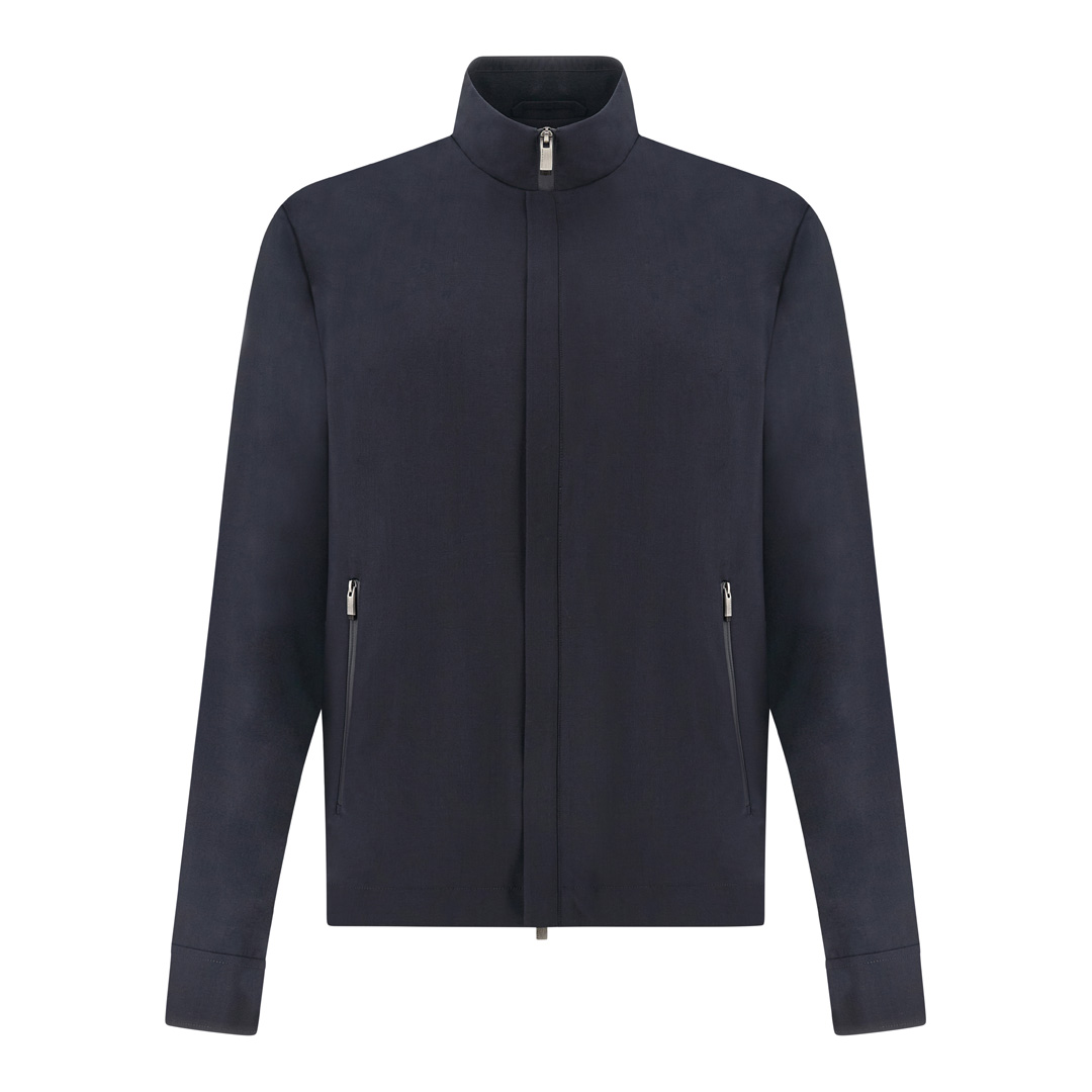 Paul & Shark Men's Dama Blue Blouson In Wool And Silk, Man, Size: 3XL