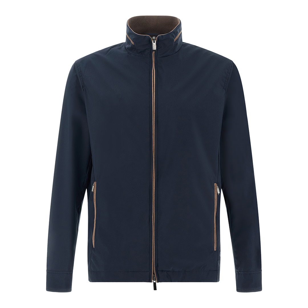 Paul & Shark Men's Dama Blue Typhoon® Platinum Jacket With Alcantara® Details, Man, Size: 4XL