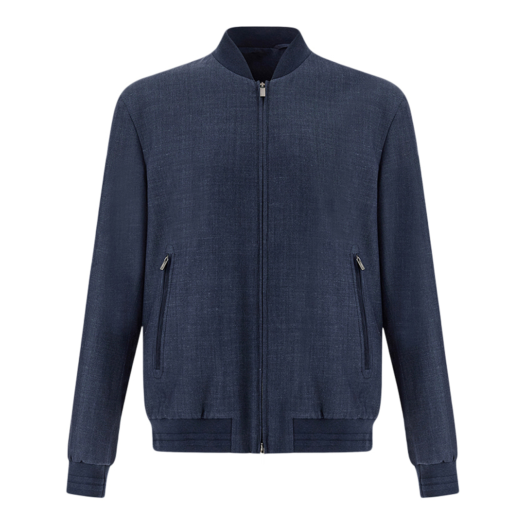 Paul & Shark Men's Dama Blue Bomber Jacket In Jersely®, Man, Size: 3XL