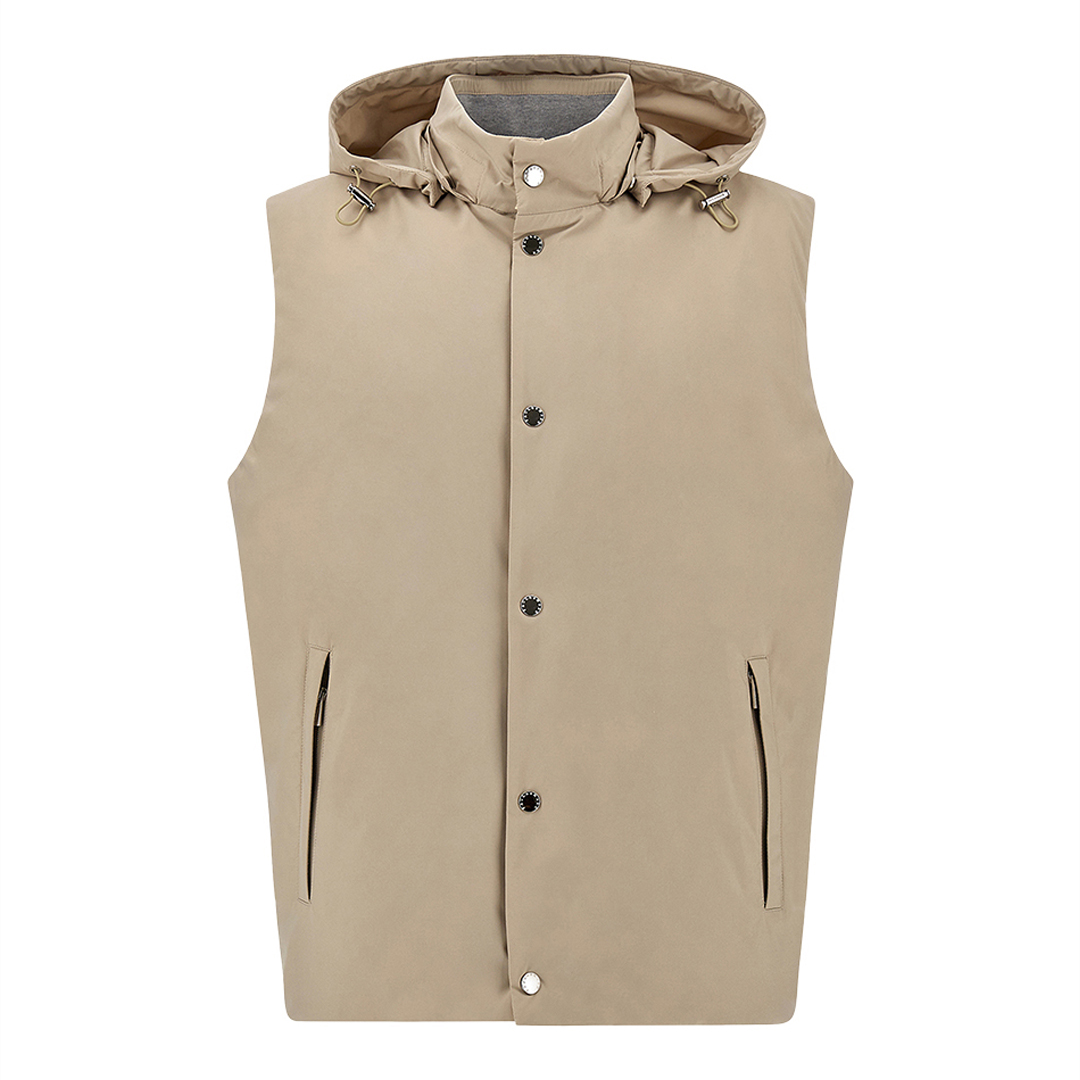 Paul & Shark Men's Almond Typhoon® Platinum Ultralight Down Vest, Man, Size: 4XL