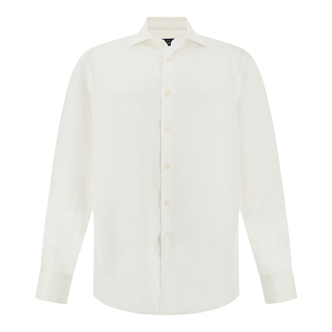 Paul & Shark Men's White Soffio Linen Shirt, Man, Size: 043