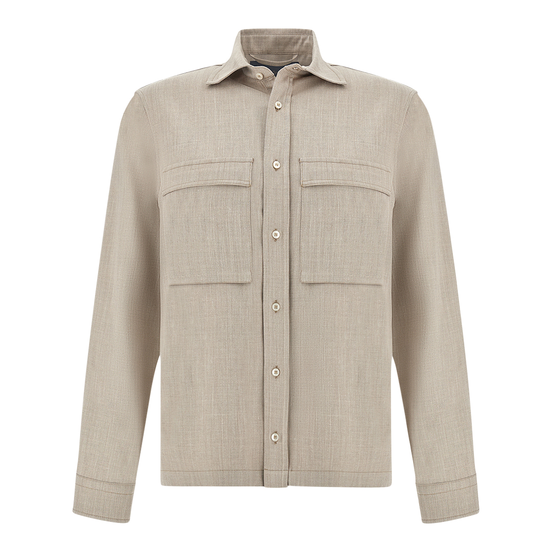 Paul & Shark Men's Almond Overshirt In Jersely®, Man, Size: 3XL