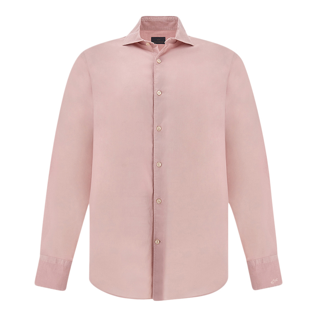 Paul & Shark Men's Zephyr Gart‑Dyed Cotton Voile Shirt, Man, Size: 040