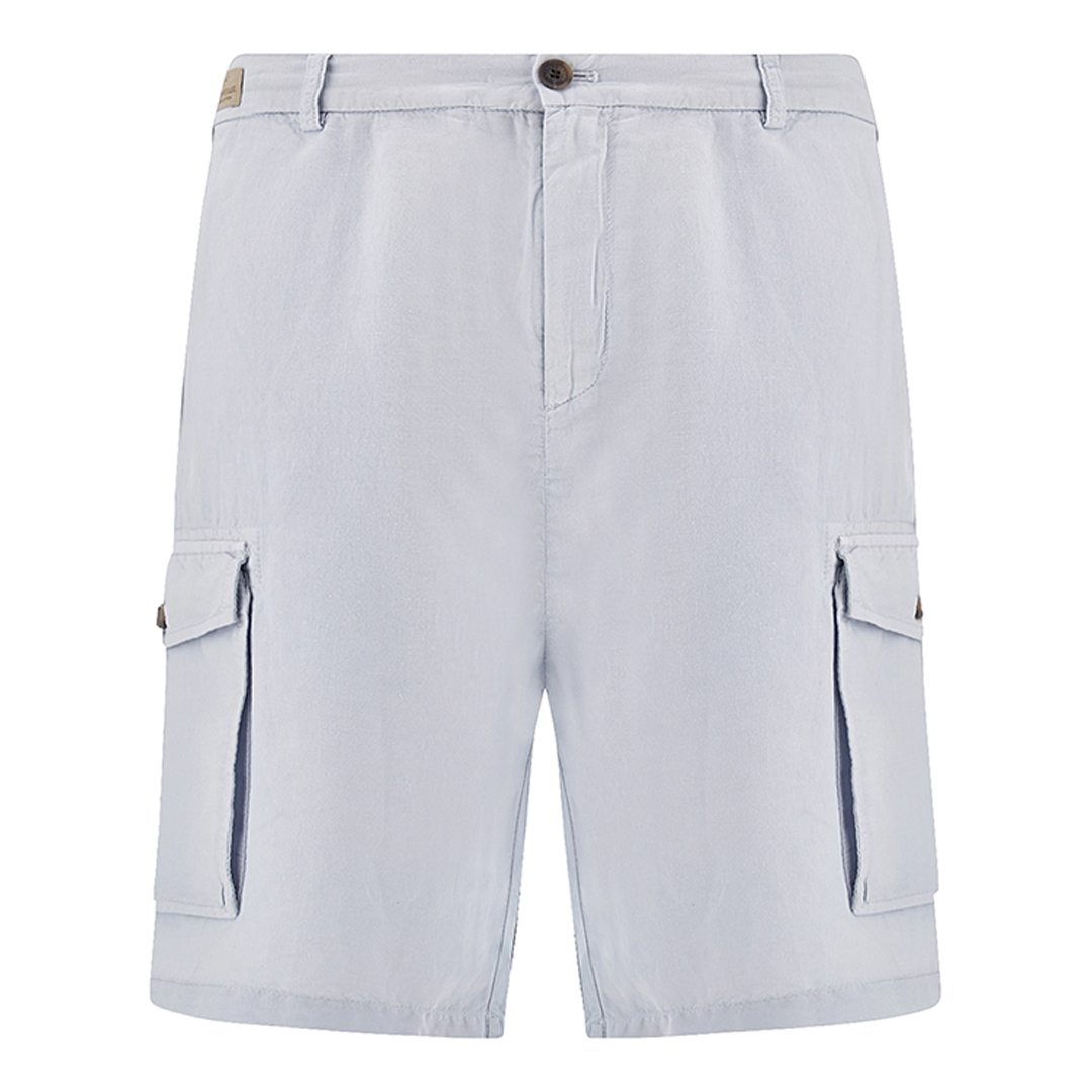 Paul & Shark Men's Skyride Gart‑Dyed Linen And Cotton Cargo Bermuda Shorts, Man, Size: 52