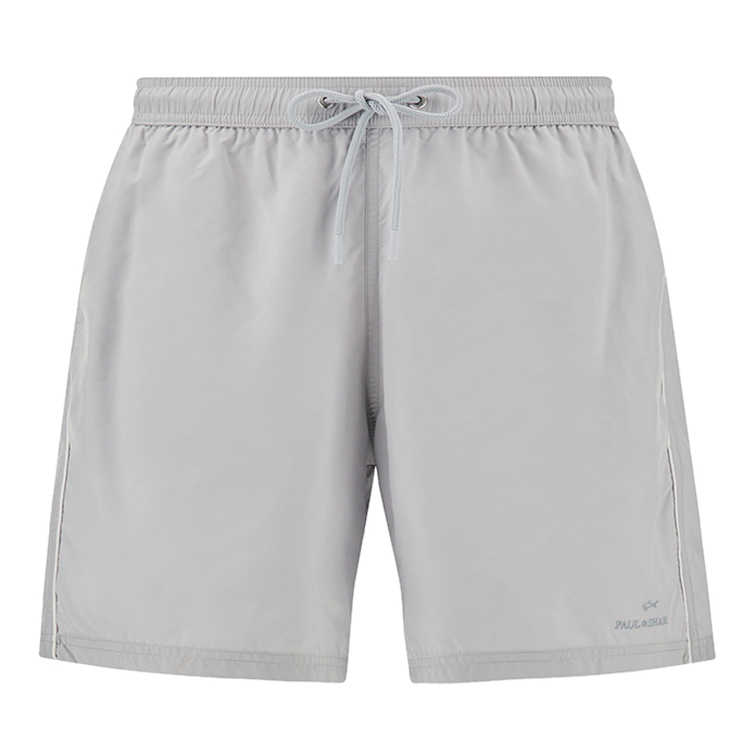 Paul & Shark Men's Pearl Blue Swimwear In Microfiber With Logo Embroidery, Man, Size: L