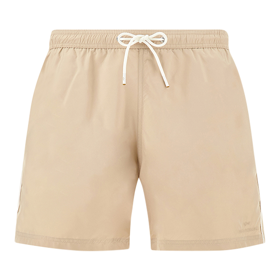 Paul & Shark Men's Oatmeal Swimwear Portofino In Microfiber With Logo Embroidery, Man, Size: 3XL