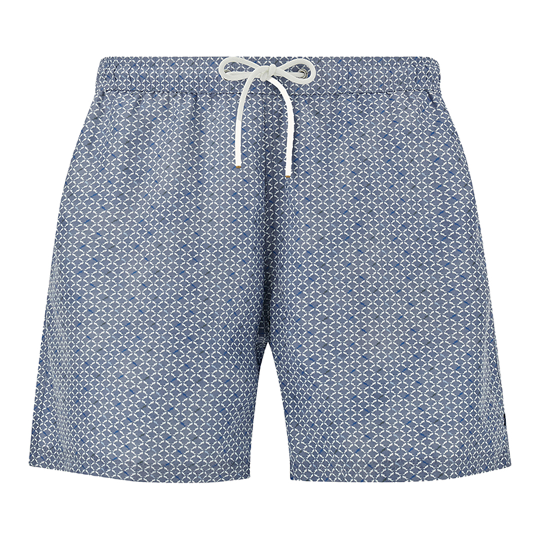 Costume da bagno con stampa Micro Shark Geometry, Uomo, ALLOVER  SQUALI AVIO, Taglia: XL