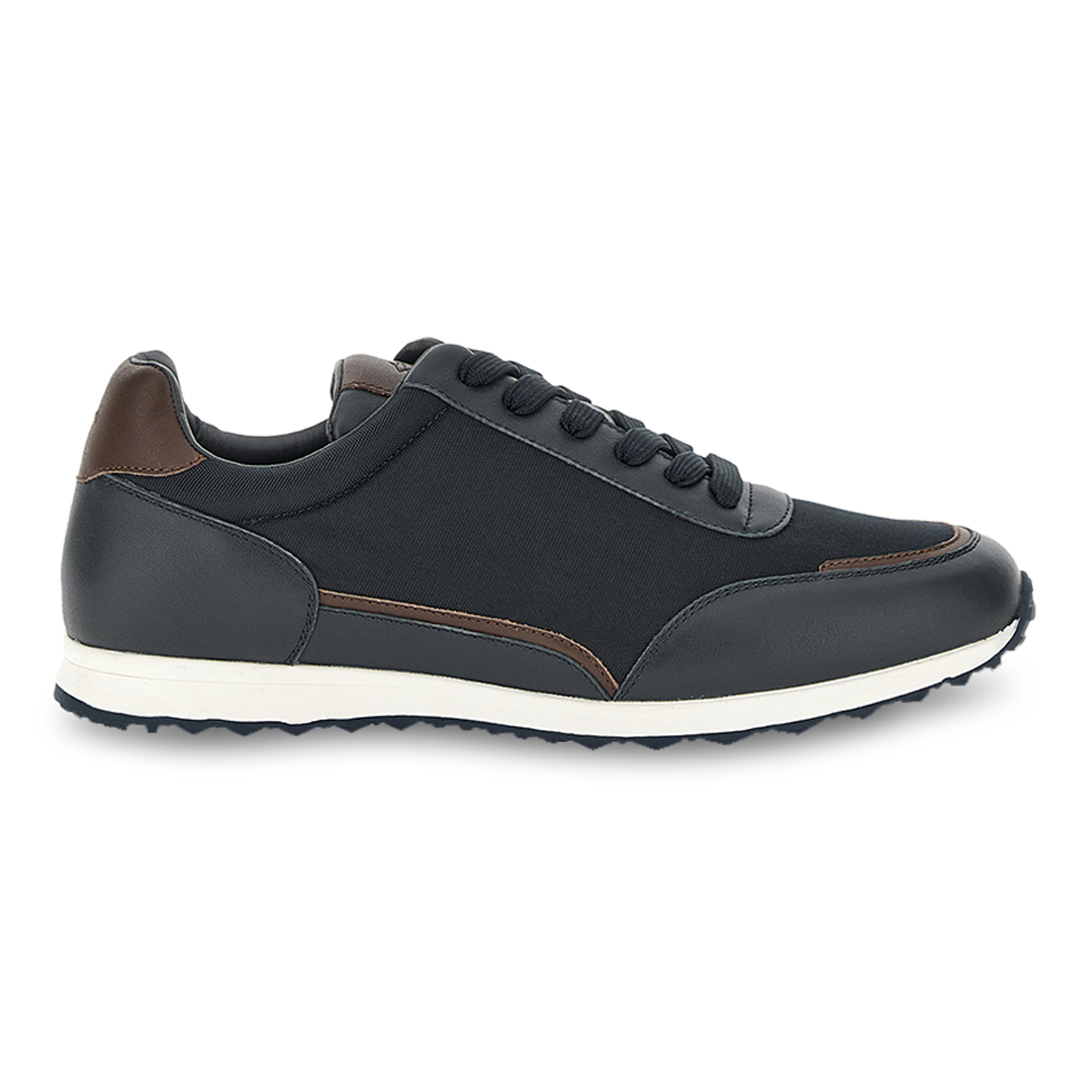 Paul & Shark Men's Dama Blue Sneakers In Leather And Nylon, Man, Size: 40