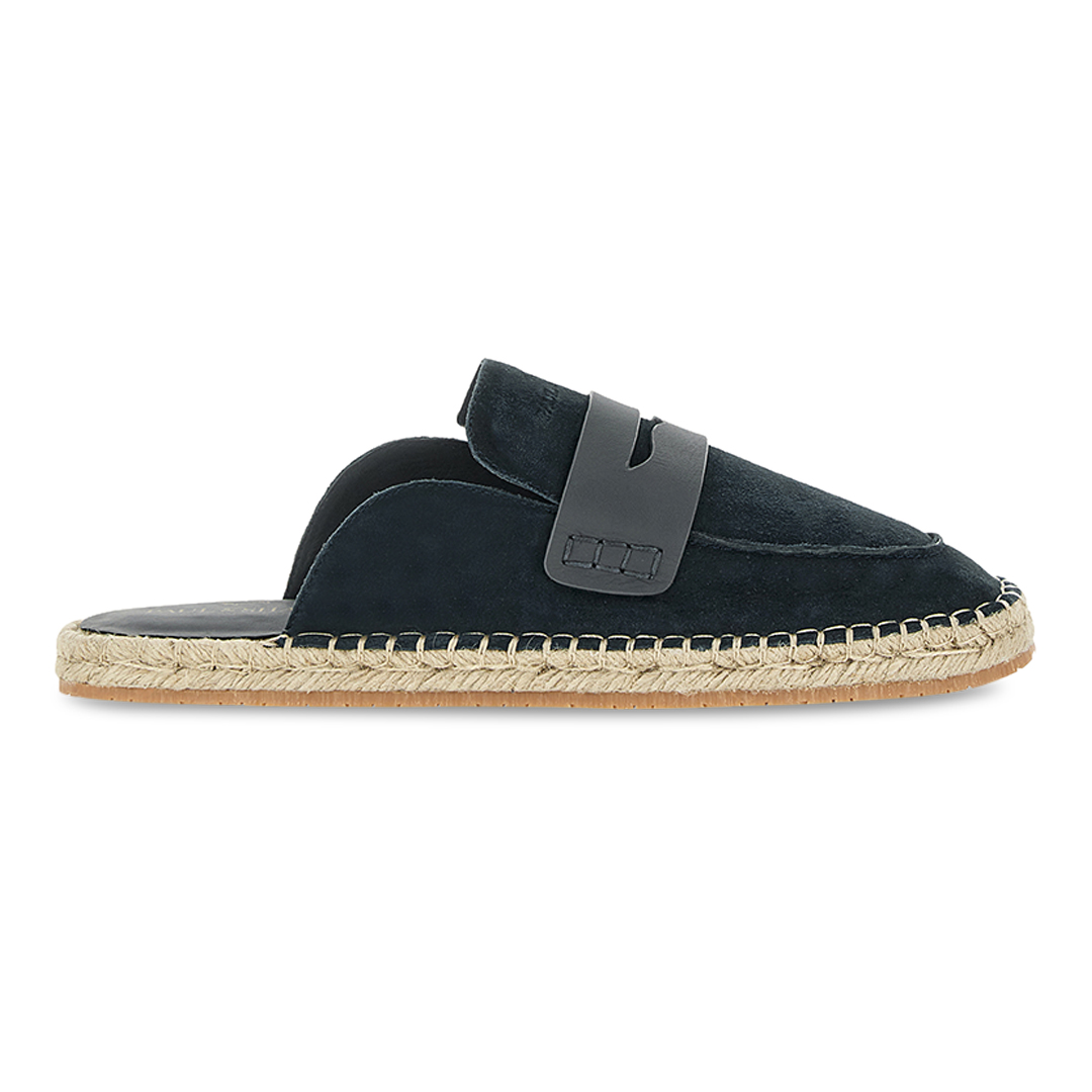 Paul & Shark Men's Dama Blue Taormina Suede Mules, Man, Size: 41
