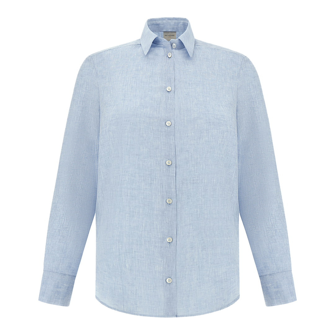 Paul & Shark Women's Light Blue Shirt In Soffio Linen, Woman, Size: 42
