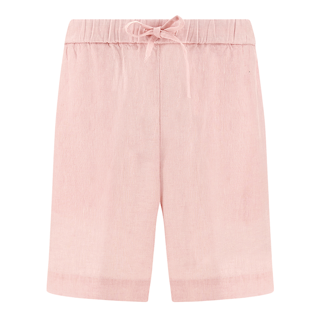 Paul & Shark Women's Orchid Pink Linen Bermuda Shorts With Drawstring, Woman, Size: 44