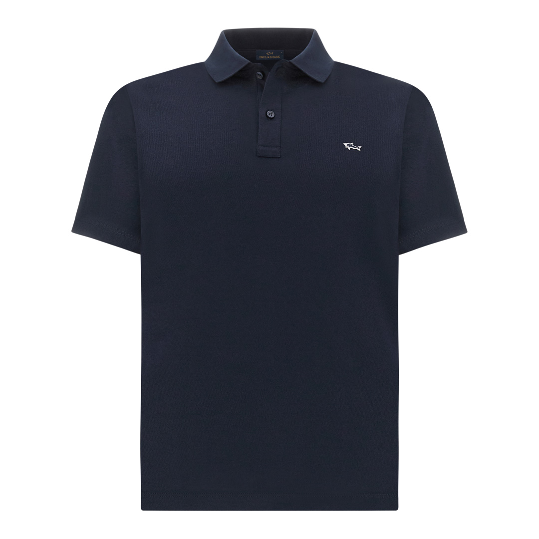 Paul & Shark Men's Dama Blue Double Piqué Cotton Polo, Man, Size: 6XL