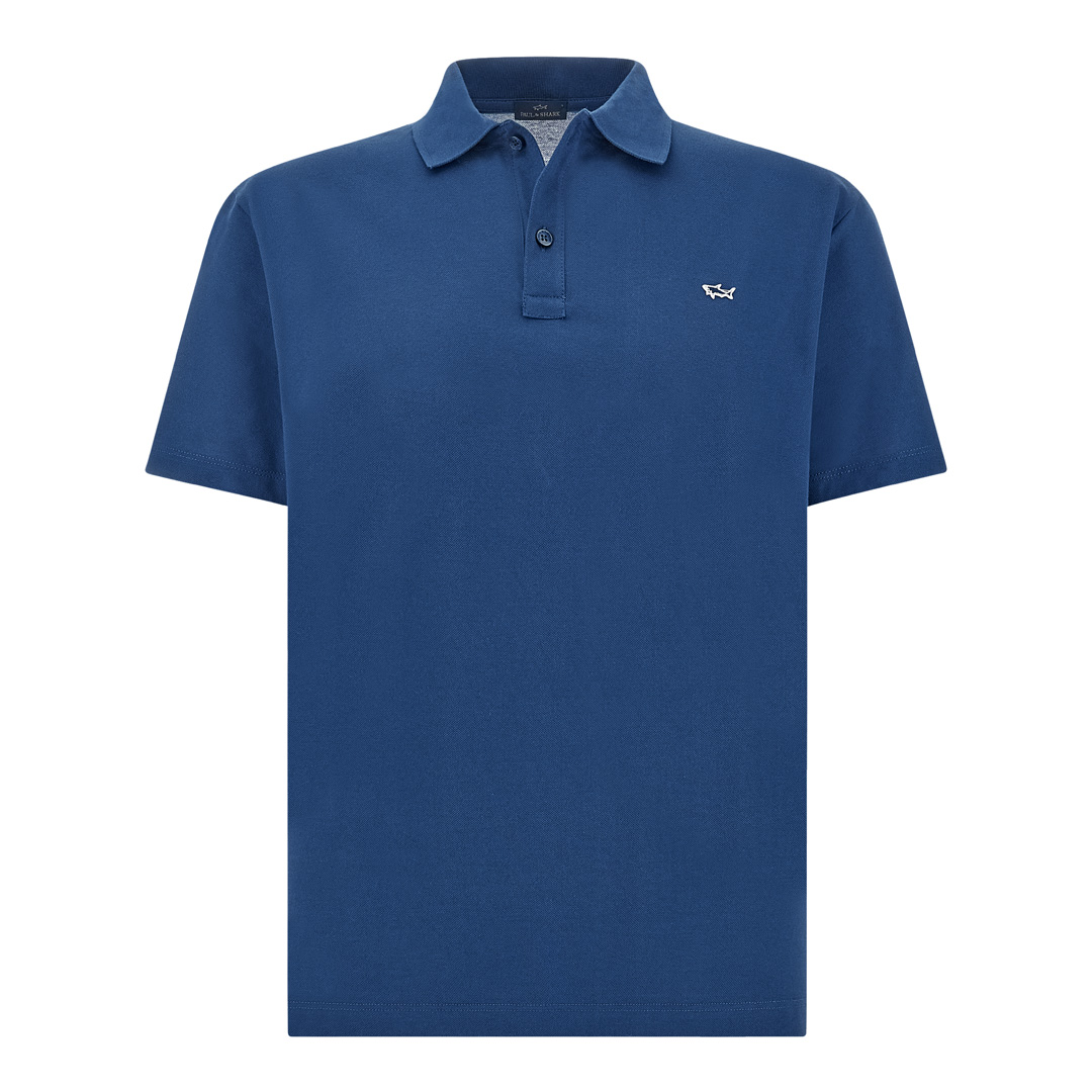 Paul & Shark Men's Bluette Double Piqué Cotton Polo, Man, Size: Xxl