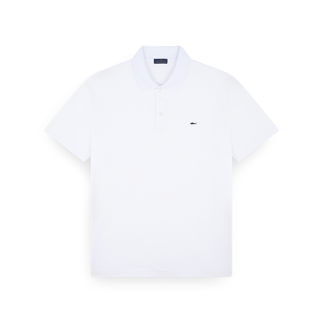 Paul & Shark Men's White Polo In Double Mercerised Cotton Jersey, Man, Size: 3XL