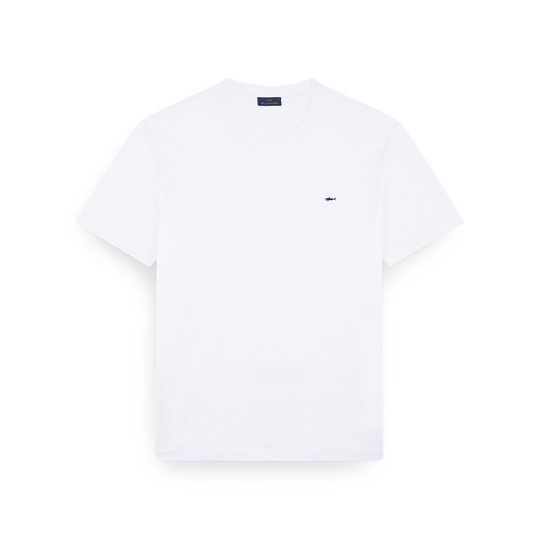 Paul & Shark Men's White Cotton Jersey T-Shirt, Man, Size: M