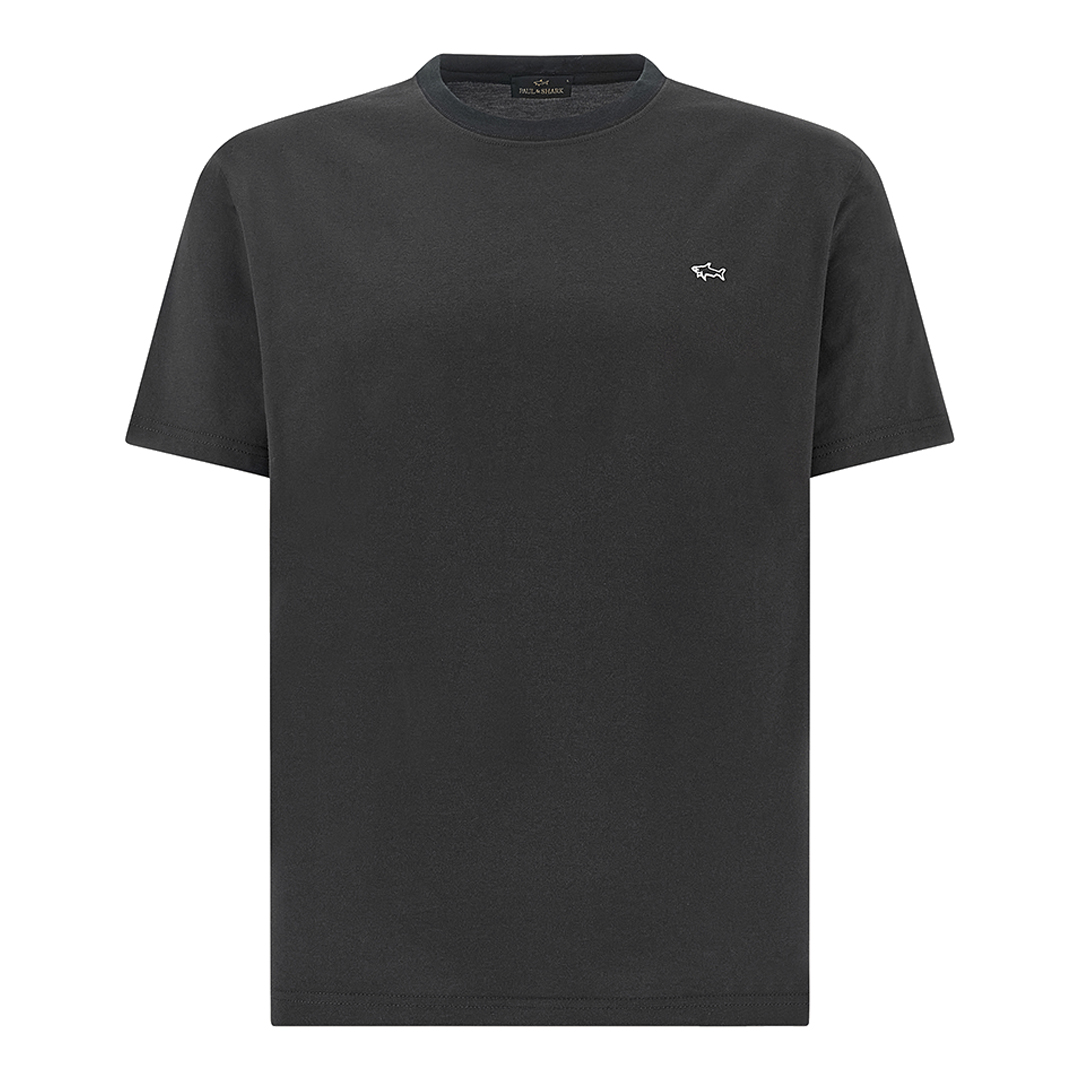 Paul & Shark Men's Black Cotton Jersey T-Shirt, Man, Size: 3XL