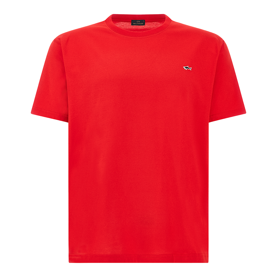 Paul & Shark Men's Red Cotton Jersey T-Shirt, Man, Size: 3XL