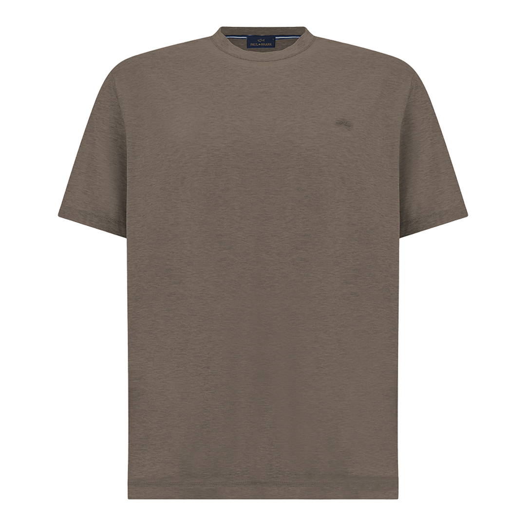 Paul & Shark Men's Morel Cotton Jersey T-Shirt With Shark Fin Embroidery, Man, Size: S