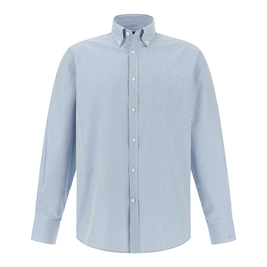 Paul & Shark Men's Checks White Bluette Cotton Poplin Shirt Soffio, Man, Size: 042