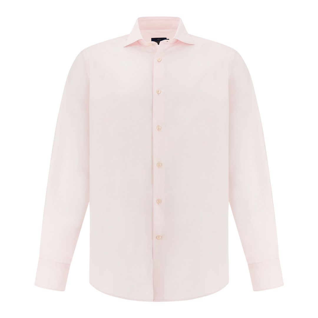 Paul & Shark Men's Light Pink Cotton Poplin Shirt Soffio, Man, Size: 043