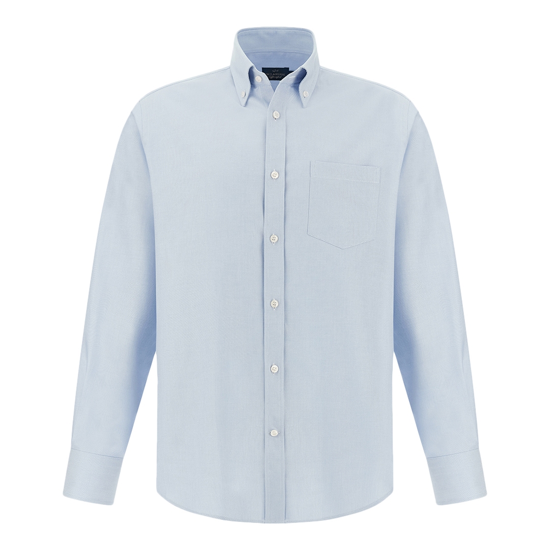 Paul & Shark Men's Oxford Light Blue Cotton Oxford Shirt Soffio, Man, Size: 043
