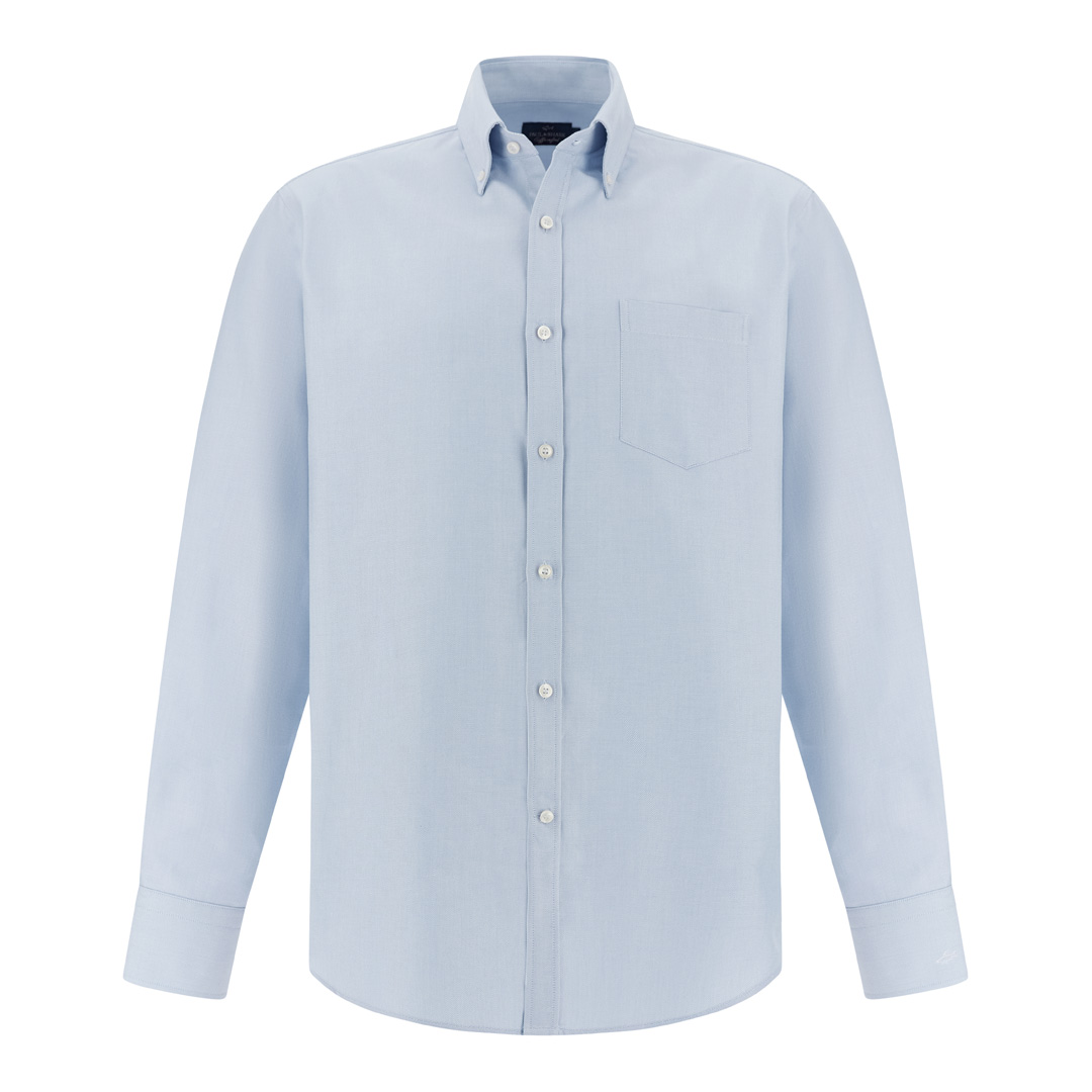 Paul & Shark Men's Oxford Light Blue Cotton Oxford Shirt Soffio, Man, Size: 042