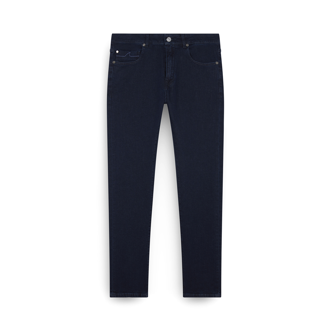 Jeans in denim Giza Cotton, Uomo, BLU MEDIO JEANS, Taglia: 54